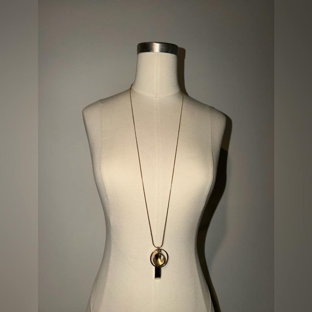 J. Crew Gold Circle Pendant Necklace